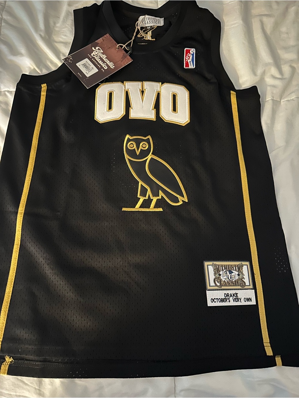 OVO Black & Gold Owl Basketball Tank